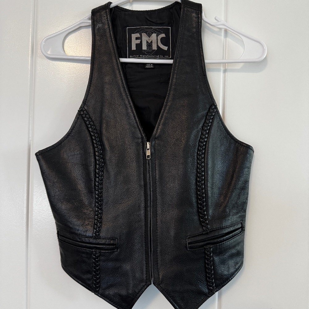 XS Genuine Leather Vest